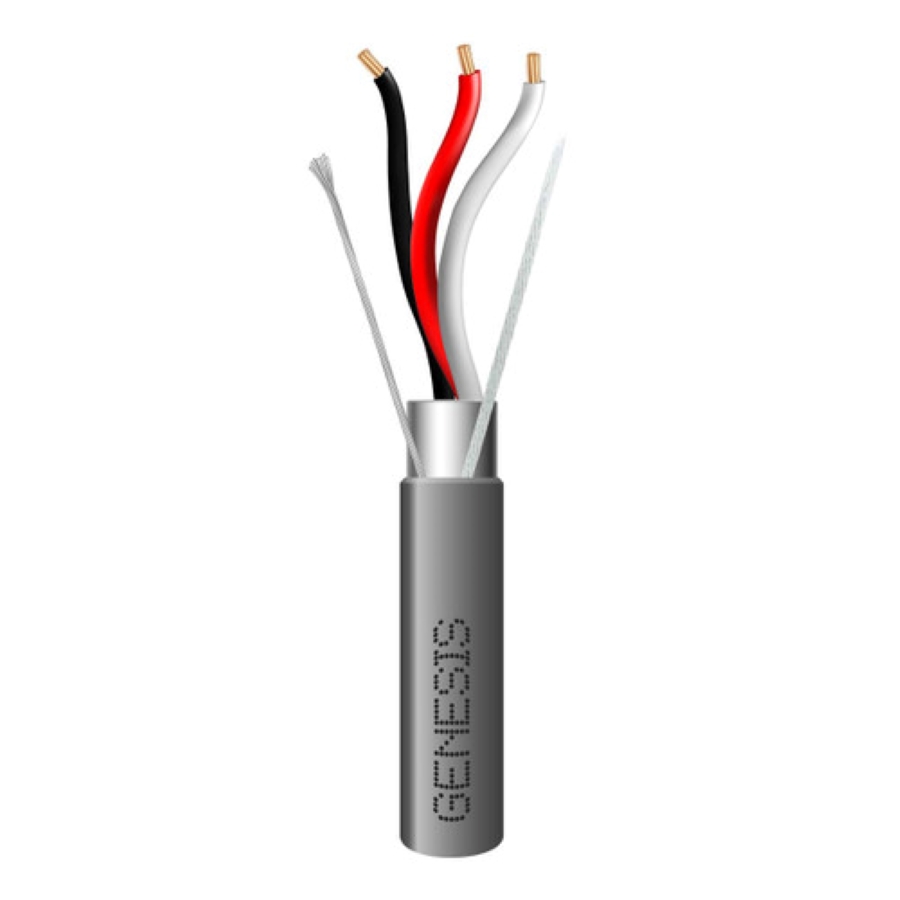 Resideo Cable 18/2 Trenzado 1000 pies Gris