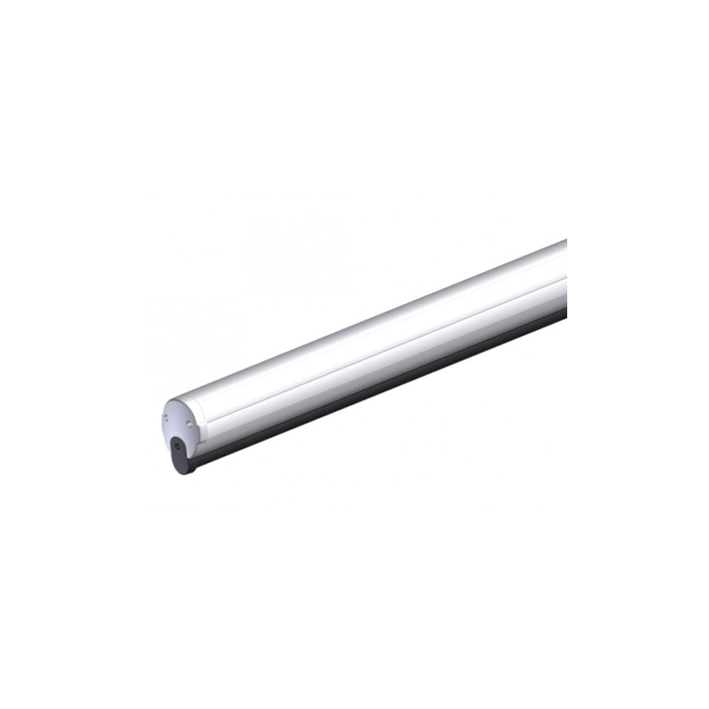 Roger Asta Elíptica de Aluminio / Serie AGILIK / Accesorios Barrera / Longitud 4 m con Perfil de Goma y Tapas de Protección