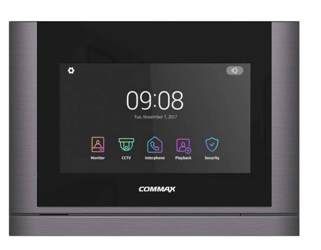 Commax Fine View Monitor para Apartamento 10" - Conexión 2 Intercom + 2 Cámaras CCTV