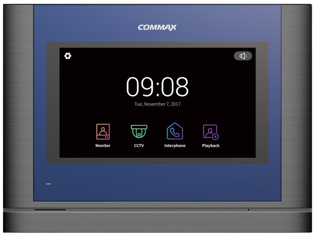 Commax Fine View Monitor 7" Apartamento - Conexión 2 Intercoms + 4 Monitores