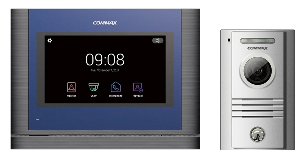 Commax Fine View Kit de Video/ Monitor 7" + Videoportero uso externo