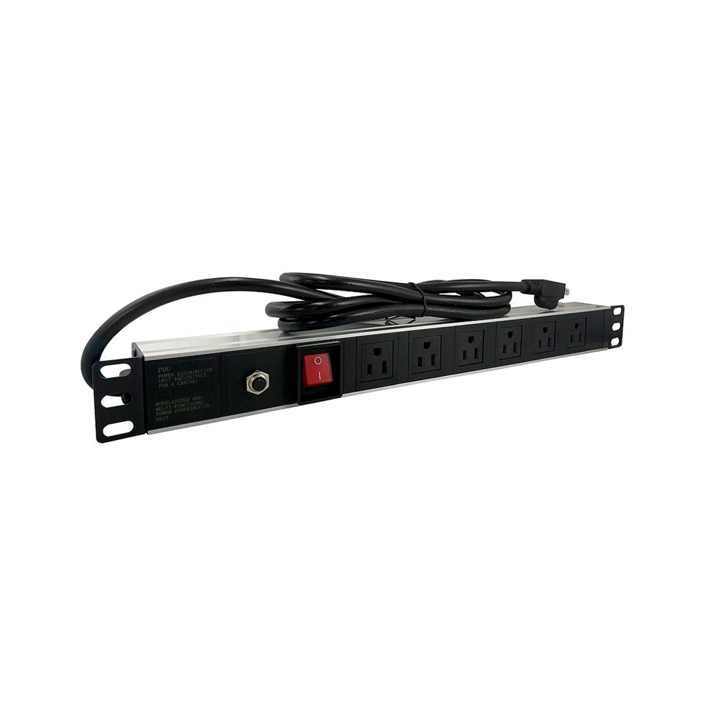 Linkbasic PDU Horizontal 1.5U 6 conexiones Standard Americano