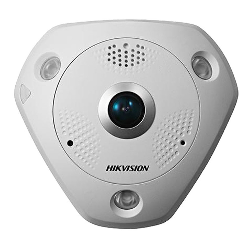 Hikvision Cámara Fisheye 6Mpx IP67 H.265+ 15mt IR IO audio