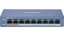 Switch no Admin. 8P PoE + 1 LAN/ 60W Hikvision