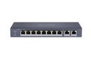 Switch no Admin. 8P PoE + 2 LAN/ 60W Hikvision