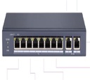 Switch no Admin. 8P PoE + 2 LAN/ 60W Hikvision