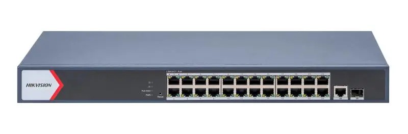 Hikvision Switch PoE 24 Puertos Gigabit/ Administrable/ 2 SFP Gigabit / 370W