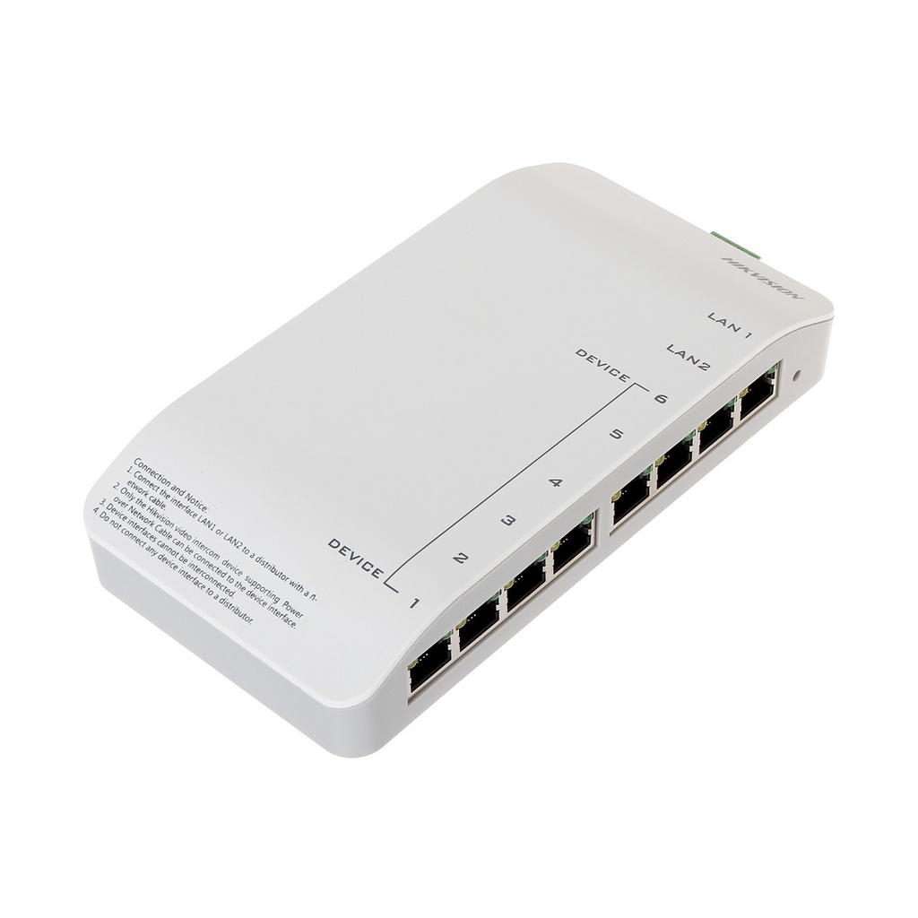 Hikvision Distribuidor PoE A/V 6 Dispositivos