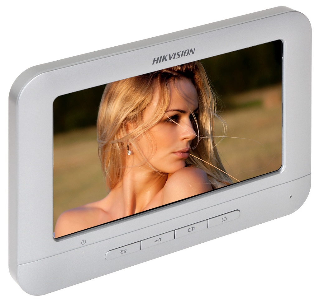 Hikvision Monitor 7" para Video Intercom Analogo Soporta +3 Pantallas Adicionales