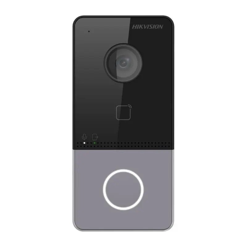 Hikvision PoE Videoportero de 2MP WiFi/ IP65/ Lectora Tarjeta/ 1 Apartamento/ Hasta 6 Pantallas