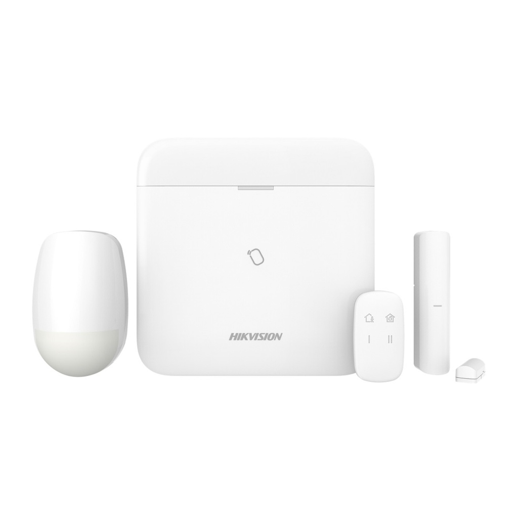 HIKVISION AX PRO Kit Alarma (433MHz)/ Panel WiFi 48 Zonas (DS-PWA48-E-WB)/ Control Remoto y Sensores (DS-PKF1-WB, DS-PDP15P-EG2-WB, DS-PDMC-EG2-WB)