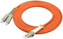 Linkbasic Patch cord Fibra Optica Multimodo SC-LC Duplex OM1 1m