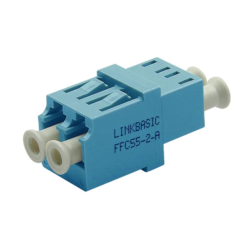 Linkbasic Adaptador Cerámica Single mode para Fibra Óptica Duplex LC.LC/ Azul