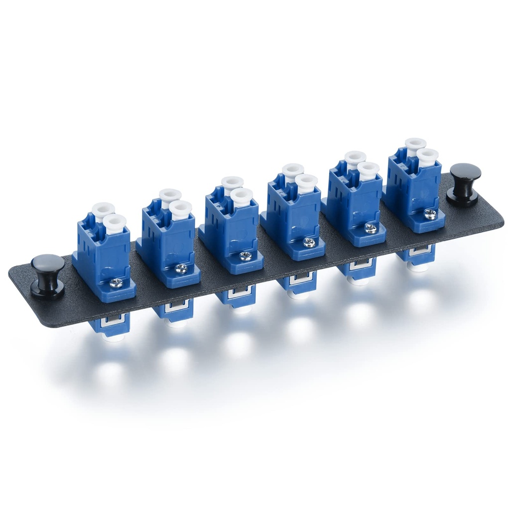 Linkbasic Adaptador Tipo LC de 6 Puertos para Paneles de Fibra