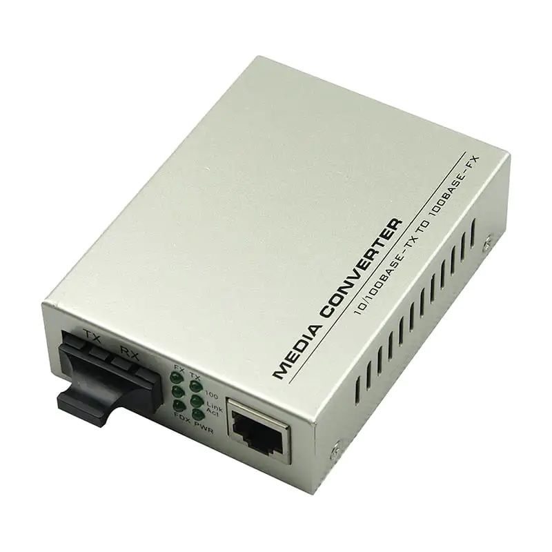 Linkbasic/ Fibra optica convertidor Multimodo / 2Km/ One auto-MDIX RJ45/ Exteriores.