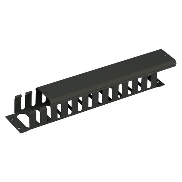 Linkbasic Organizador Cables con Tapa Horizontal 2U 24 anillos