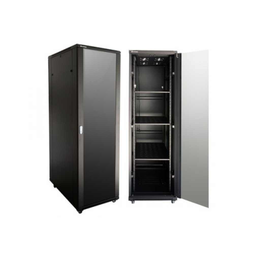 Linkbasic Gabinete 42U, Puerta de Cristal, Ancho de 610mm