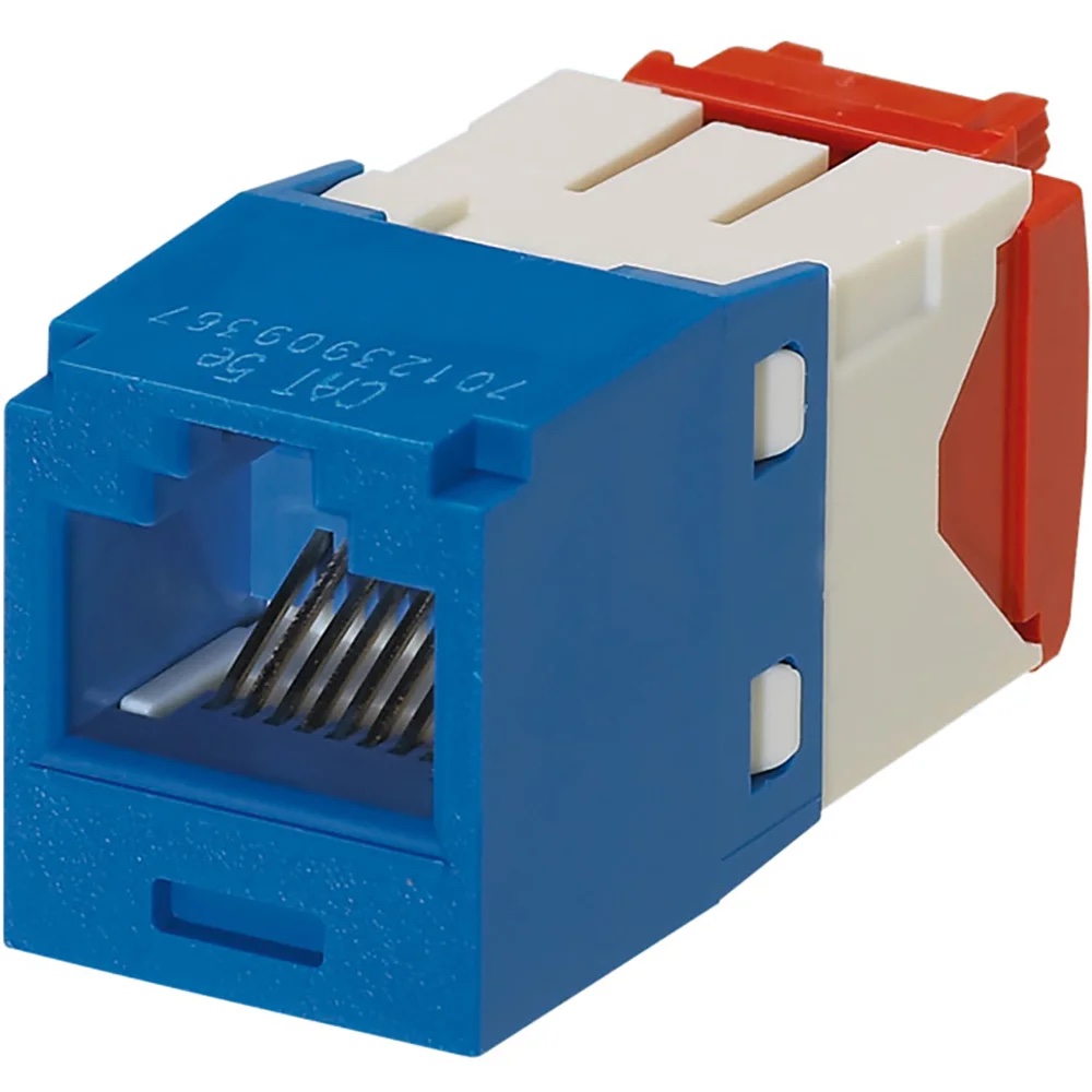 Conector Jack Estilo Leadframe Cat.5E Azul