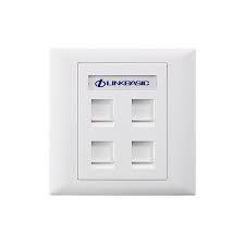 Linkbasic Tapa de 4 salidas para conexión a red (incluye insertos)