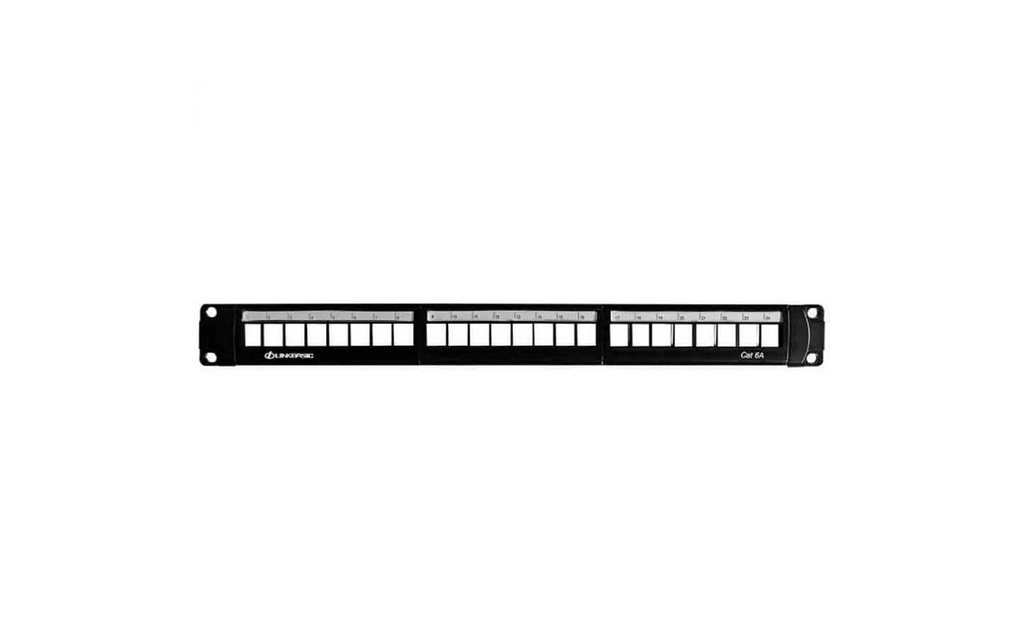 Linkbasic Patch Panel 24 puertos Cat.6A no-blindado para Jacks JKA09-UC6A