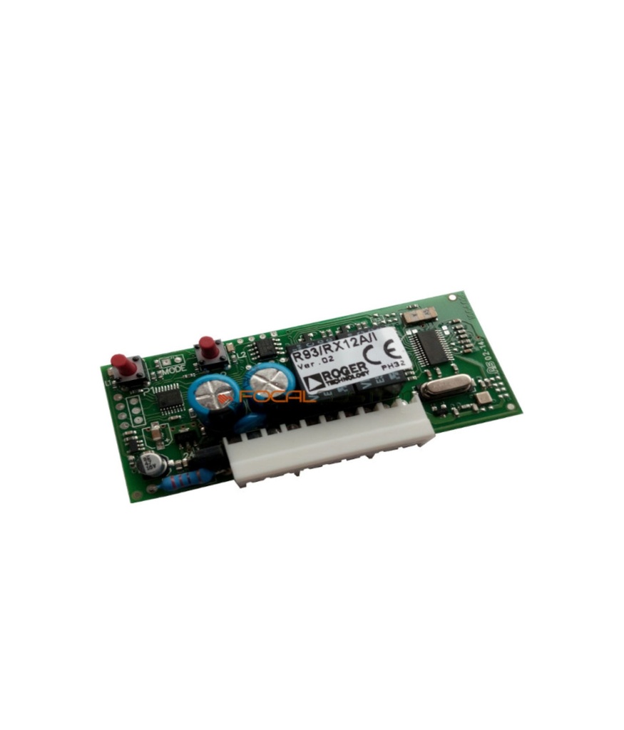 Roger Receptor de Radio Externo / Serie R93 / Accesorios de Radio / 2 Canales, Frecuencia 433.92 MHz para Control de Automatismos