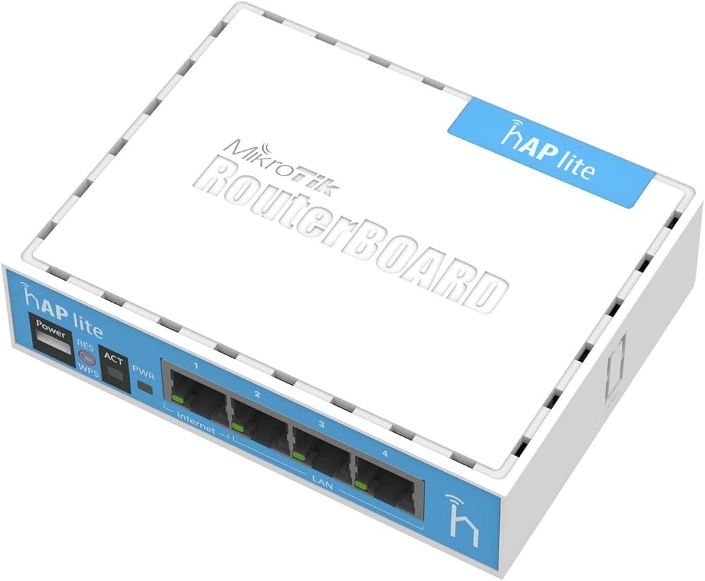 HAP LITE Router 650MHz, 32MB RAM, 4XLAN, 2.4GHz WiFi, RouterOS L4