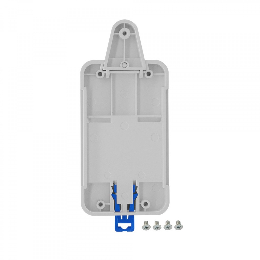 Base para enganche de dispositivos a rieles fijos.