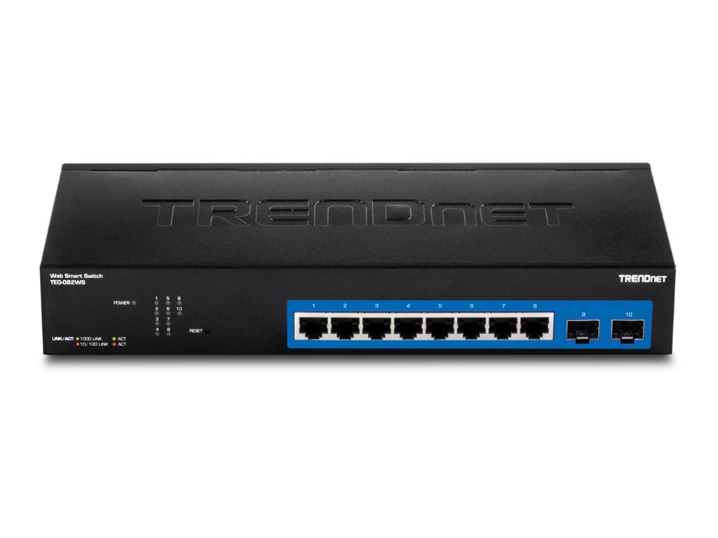 Trendnet Web Smart Gigabit Switch 8 Puertos Gigabit, 2 Ranuras SFP Compartidas