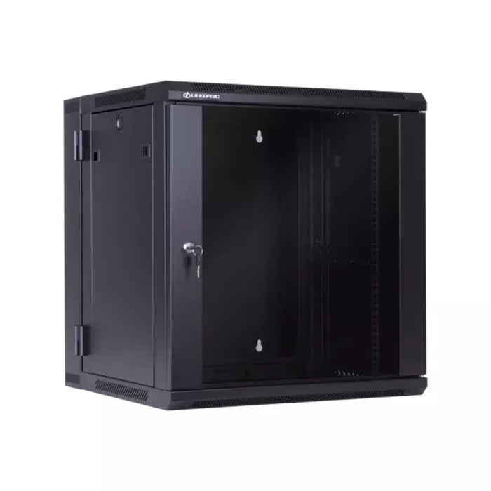 Linkbasic Gabinete 12U Abatible, Tapa de Cristal, Profundidad de 550mm