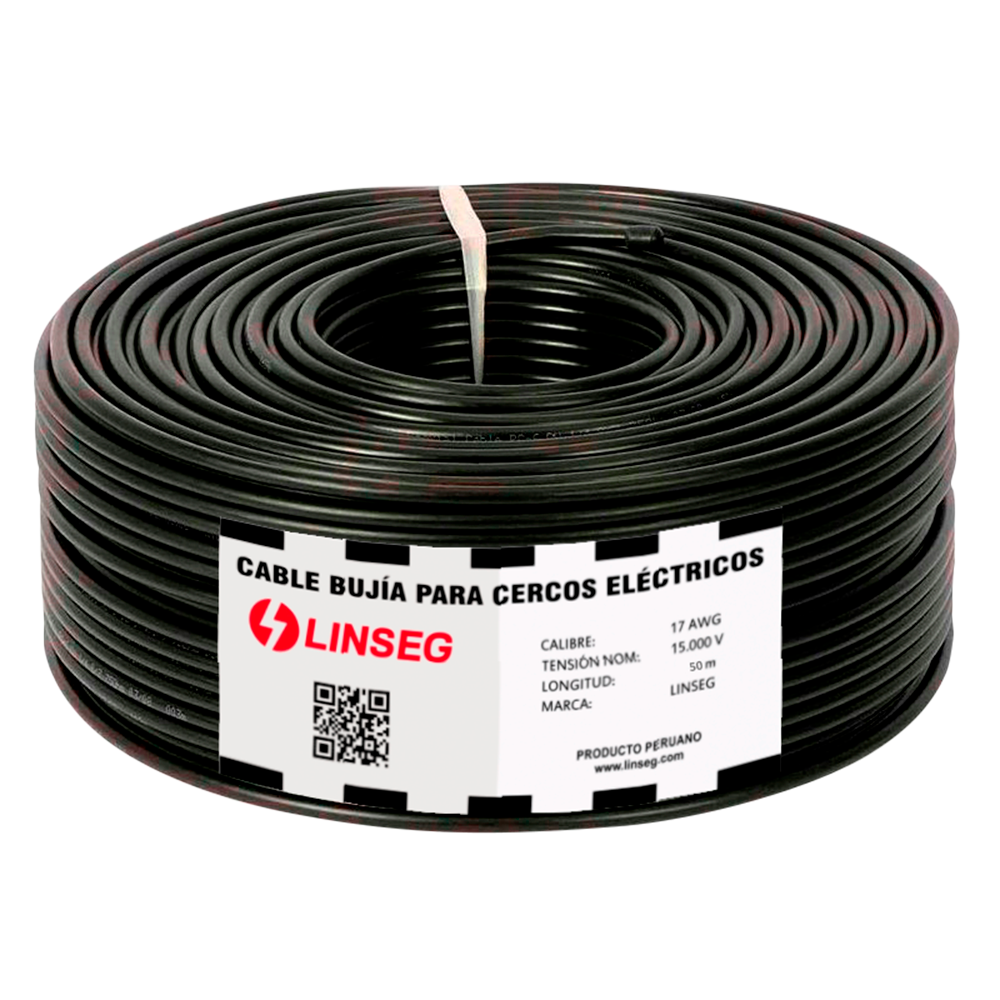 Cable de Bujia Engomado 17AWG - Rollo de 25 Metros