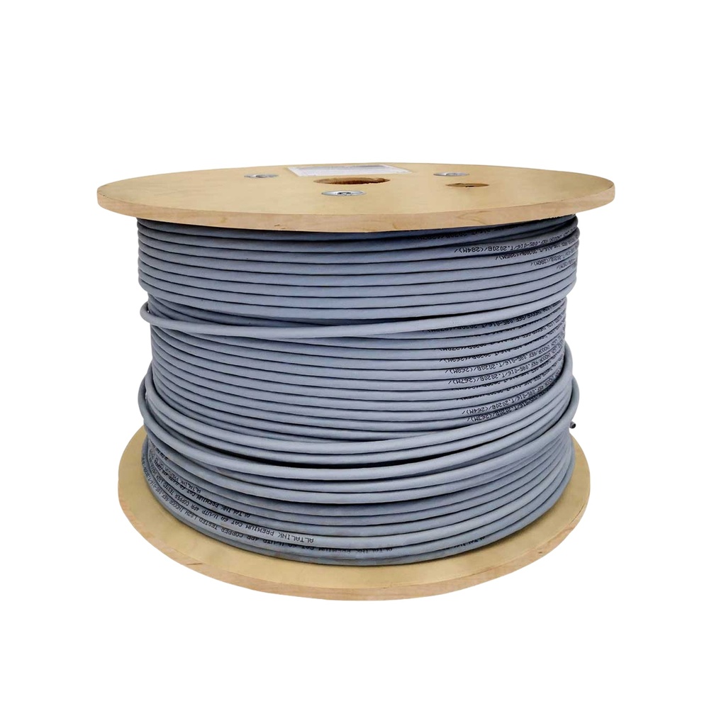 Rollo Cable UTP Cat.6, 23AWG, Conductor .56mm, 305MT, color Gris.