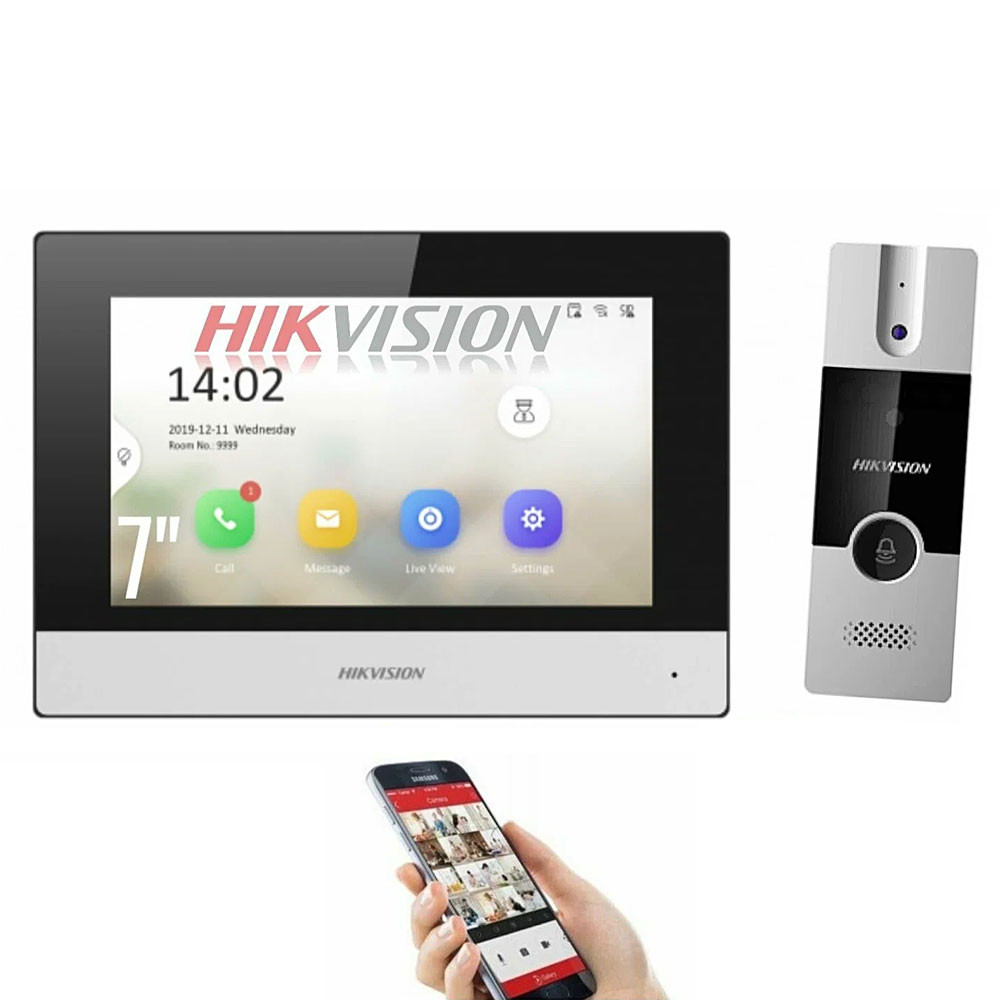 Hikvision Kit Intercom Híbrido 4 Hilos