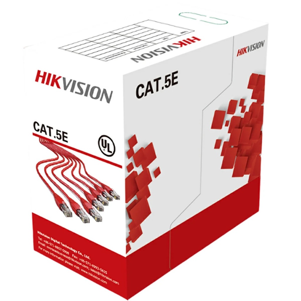 Hikvision Cable Cat.5E UTP Exterior 305m Negro