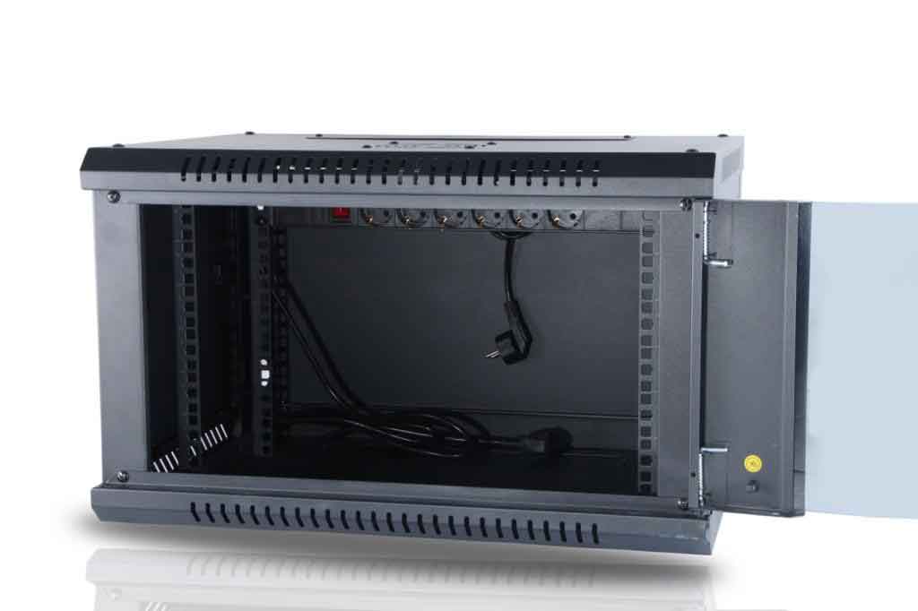 Gabinete para Redes 6U, 450mm Profundidad, No Abatible