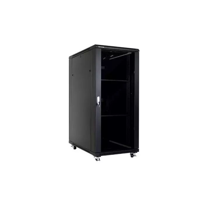 Linkbasic Gabinete 27U Negro con Puerta de Cristal