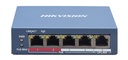Hikvision Switch 4 Puertos × 10/100 Mbps PoE port,1 × 10/100 Mbps RJ45