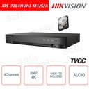 Hikvision DVR AcuSense 4ch. 8mp Lite/Decodificacion H.265+