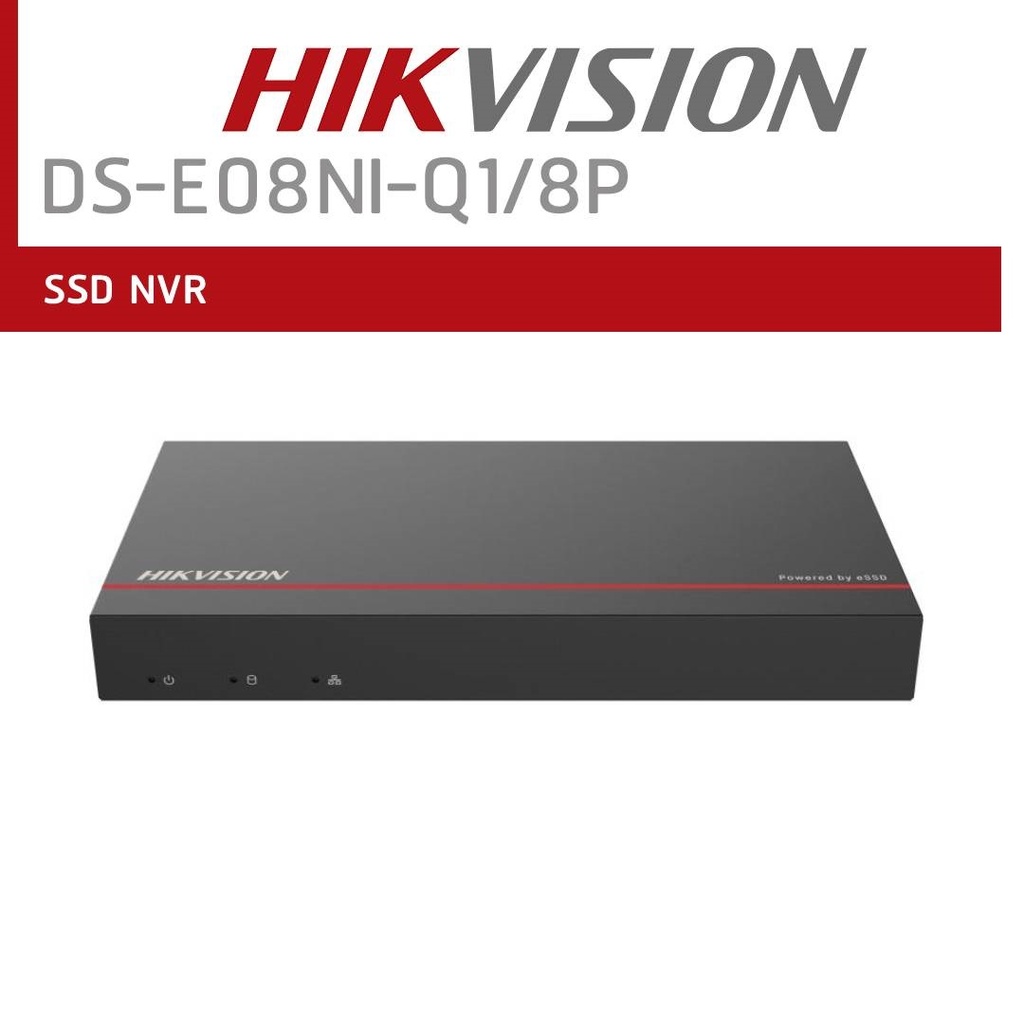 Hikvision SSD NVR 8 Canales/ Capacidad Interna 1TB/ 2 semanas de Grabacion