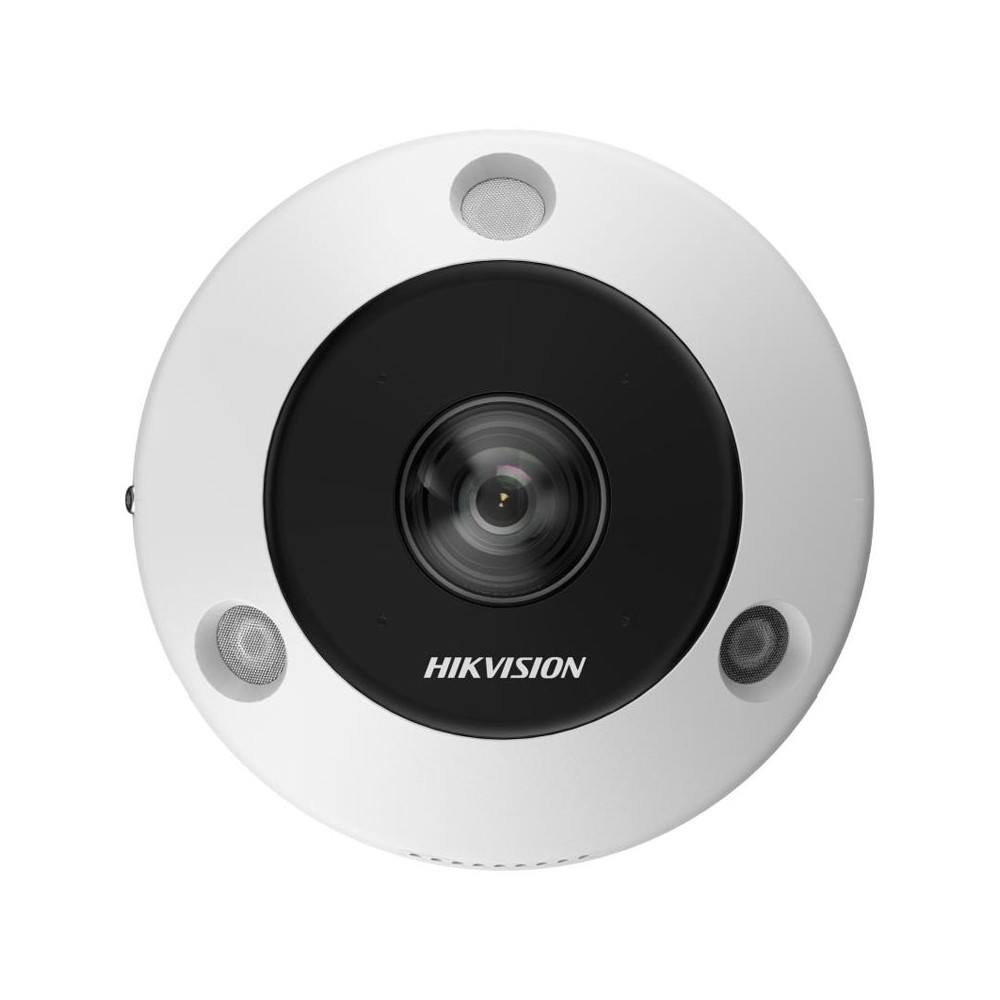 Hikvision Fisheye 12Mpx DeepinView, Micrófono y Altavoz Integrado, IP67