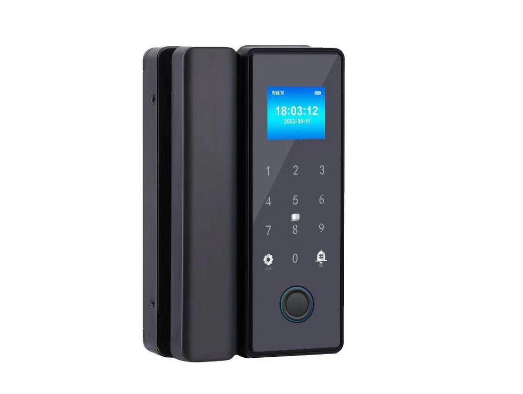 Baykus Cerradudra de Bloqueo Biométrico para Puertas Cristal - Cristal