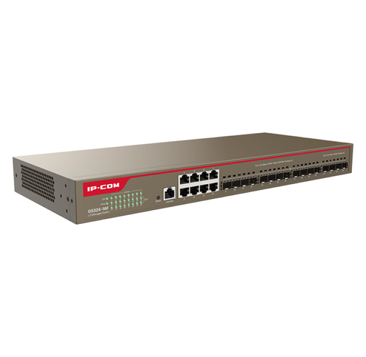 IP-COM Switch Administrable de 16 Puertos SFP/ 8 Puertos Gigabit