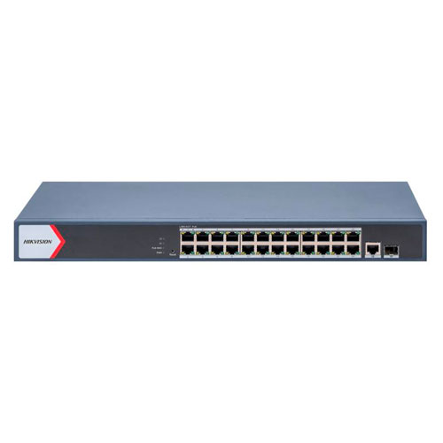 Hikvison Switch de 24 Puertos PoE/ 24 Puertos 1000 Mbps/ 1 Puerto 1000 Mbps