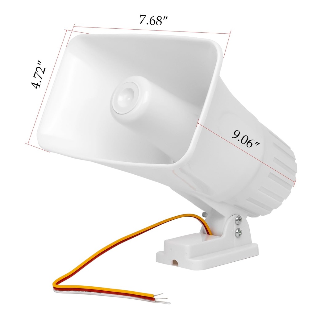 Baykus Sirena de Exterior con Caja de Metal para Proteccion a Exterior.