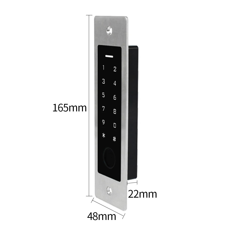 Baykus Terminal de Acceso EM y Biometrico con Teclado Tactil Resistente al Agua