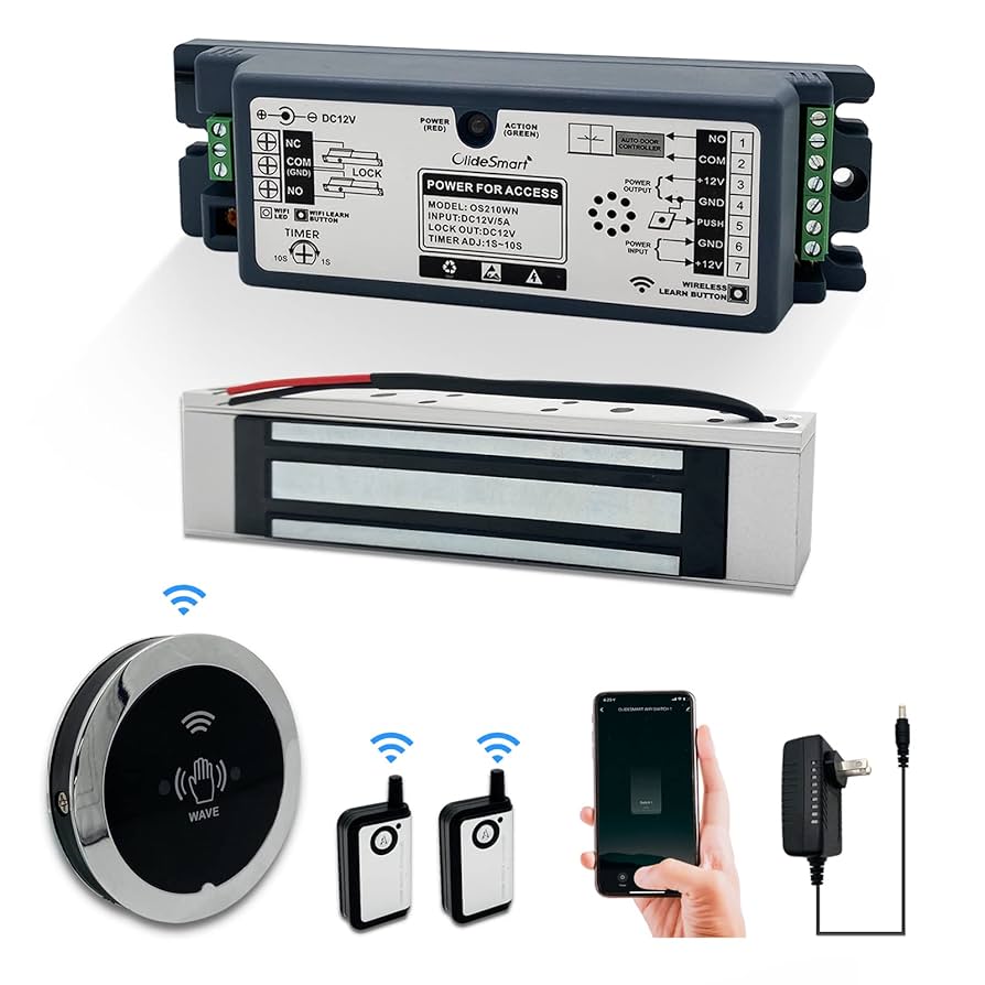 Baykus Kit de Cerradura  Inteligente Inalambrica para Uso Domestico, Incluye Cerradura Inalambrica + 2 Controles Remotos