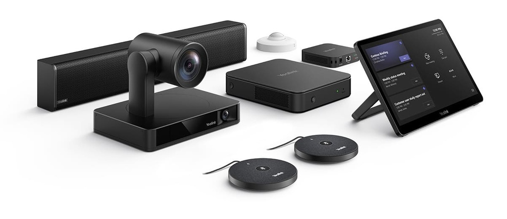 Yealink Sistema para Salas de Reuniones Medianas y Grandes/ Impulsada por Funciones Impulsadas por IA/ Incluido el Micrófono Yealink VCM35, el Micrófono de Techo VCM38 y el Micrófono Inalámbrico VCM36-W, CPW65