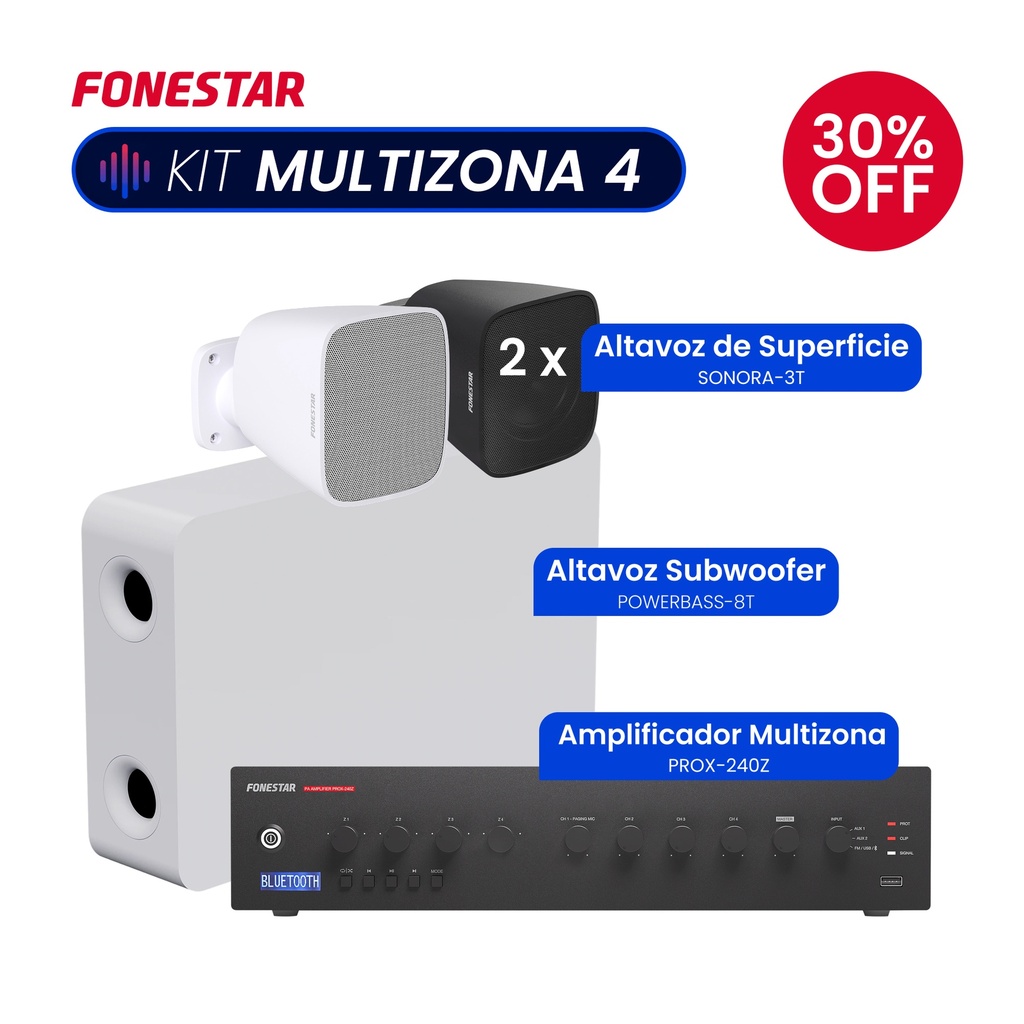 Kit Fonestar Multizona 4 Blanco