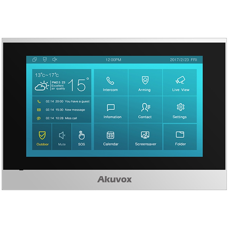 Akuvox Pantalla de 7 Pulagadas para Intercom/ RS485