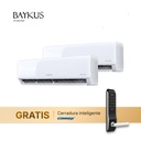 BAYKUS Inverter 18,000 BTU x2 + Cerradura Inteligente Commax GRATIS
