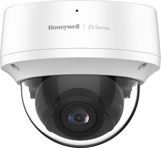 [HC25C44R1-V] Honeywell Serie 25 Cámara Domo Metálica IP 4MP WDR PoE Lente Fijo (2.8mm)